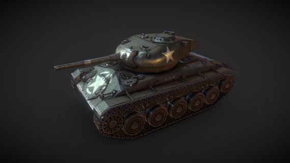 Lowpoly M24 Chaffee