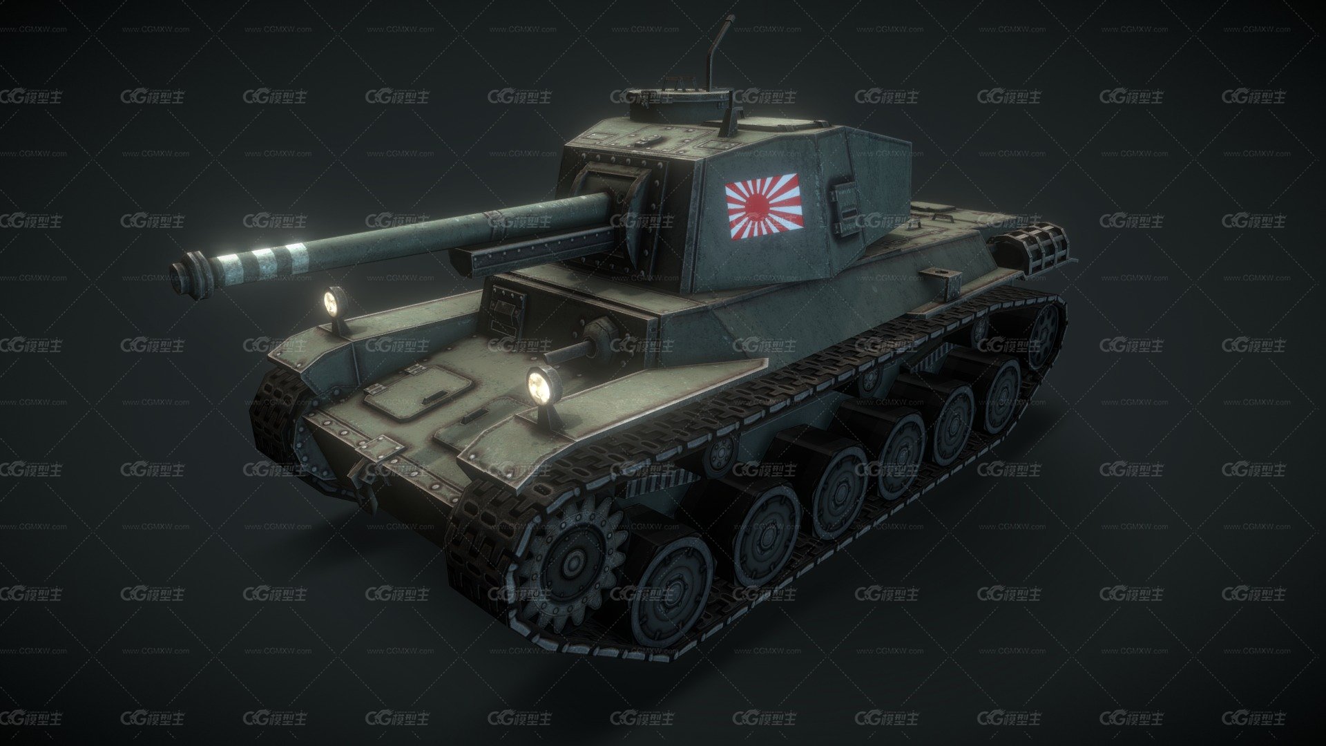 Low Poly Type 3 Chi Nu imperial japan坦克-1