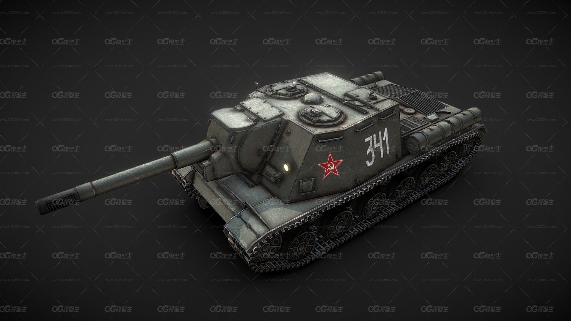 Lowpoly ISU 152苏俄SPG。-1