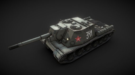 Lowpoly ISU 152苏俄SPG。