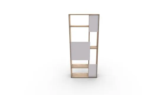 52531757 BIBLIOTECA ALOMA 75x24x1750CM LAM BLANC