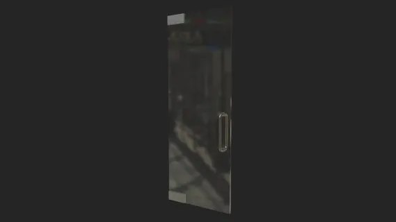 无框单扇玻璃门