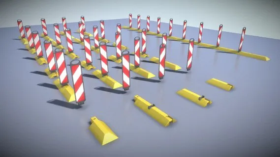 黄色Feets公路护栏