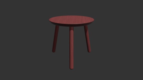 2440205 MESA AUXILIAR ECOc54x54x50 MDF ROJO