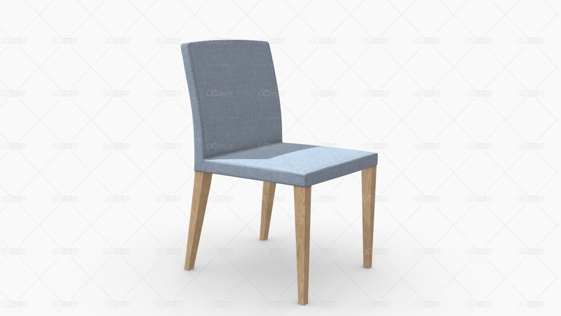 3050812 SILLA DE COMEDOR ZINO TELA AZUL-MADERA-1