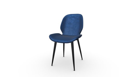 30003300-SILLA DE COMEDOR FEMKE TERCIOPELO AZUL