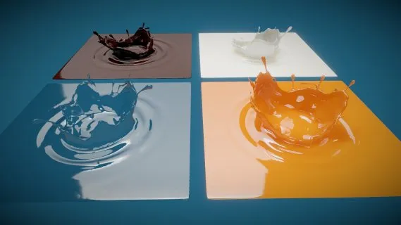 液体飞溅特效模型