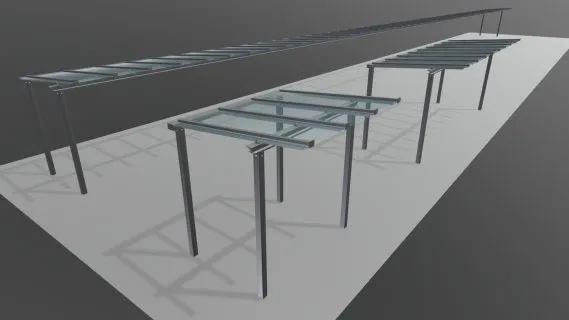 自行车防护棚，玻璃屋顶高聚物（Wip）