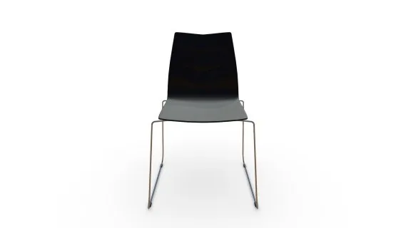 105131 SILLA HOJA塑料金属黑色