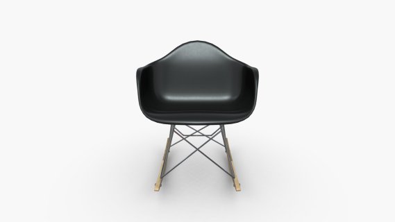 102932 SILLA MECEDORA EAMES plasticco NEGRO