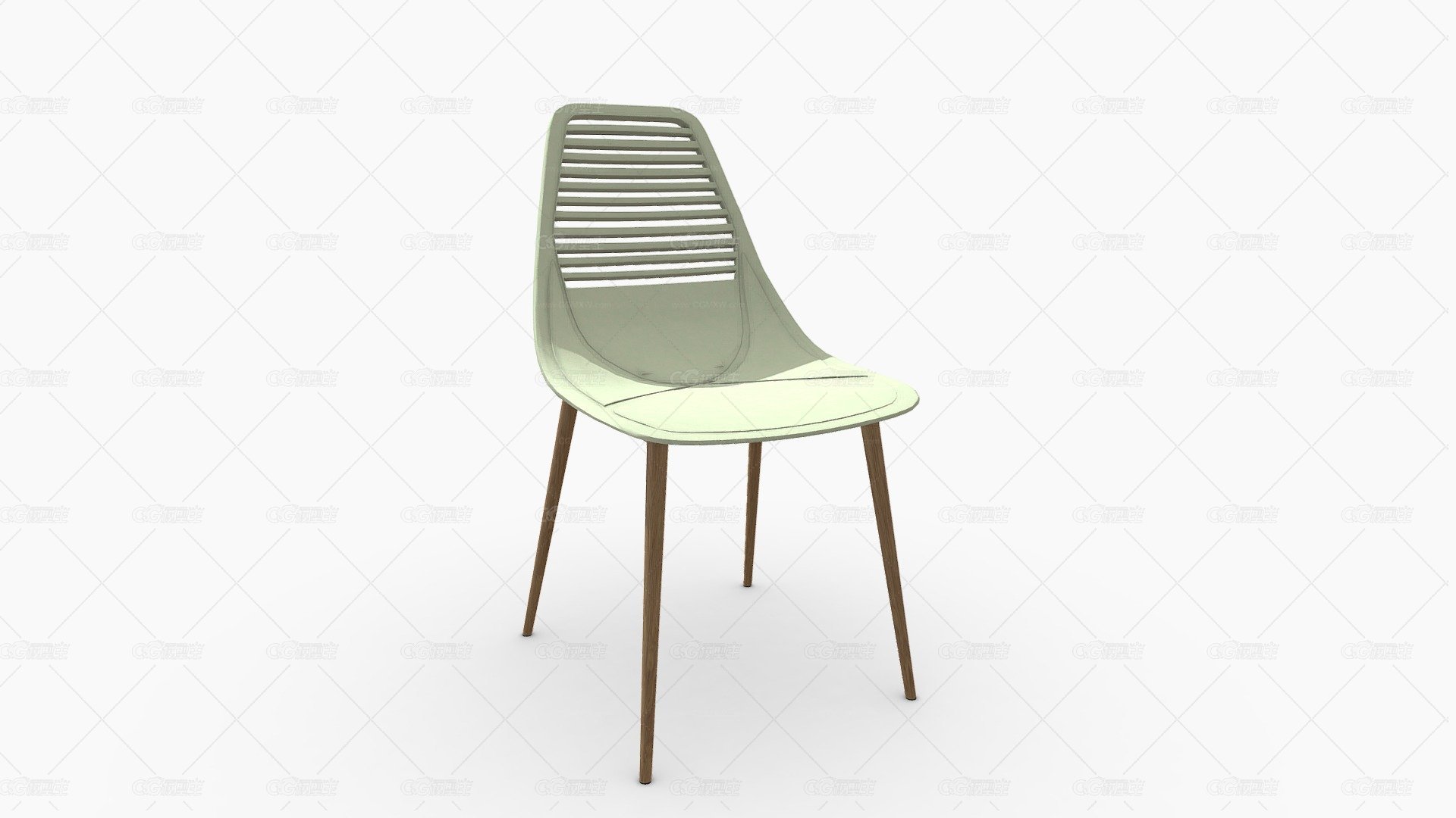 101334 SILLA AUXILIAR米兰plasticco VERDE-1