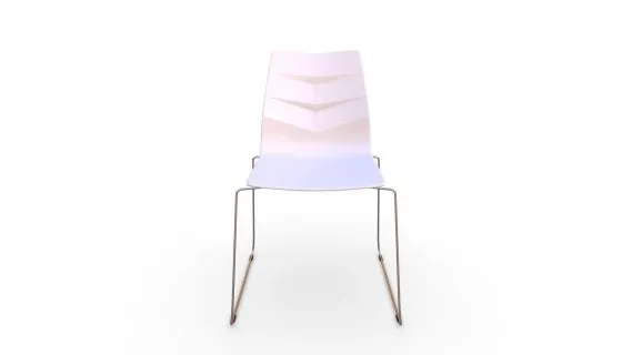 105130 SILLA HOJA塑料-金属-白色
