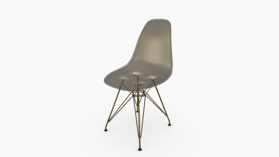 103004 SILLA AUXILIAR EAMES plasticco AMBAR-PATA