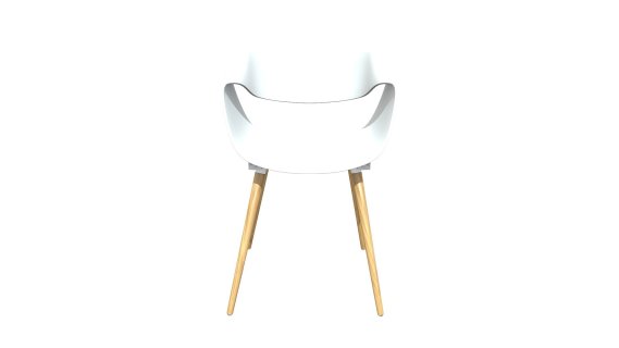 101409 SILLA AUXILIAR GLAM PLASTICO BLANCA