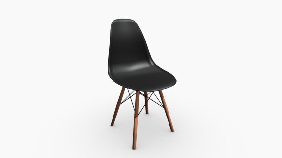 102929 SILLA AUXILIAR EAMES plasticco NEGRO