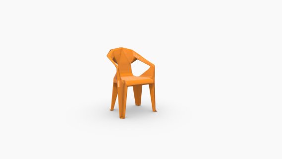 1059571 SILLA AUXILIAR DELTA plasticco NARANJA