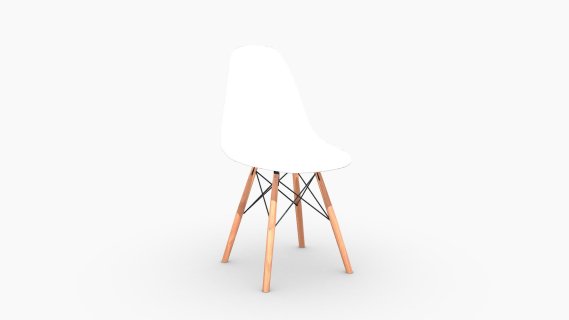 102927 SILLA AUXILIAR EAMES PLASTICO BLANCO