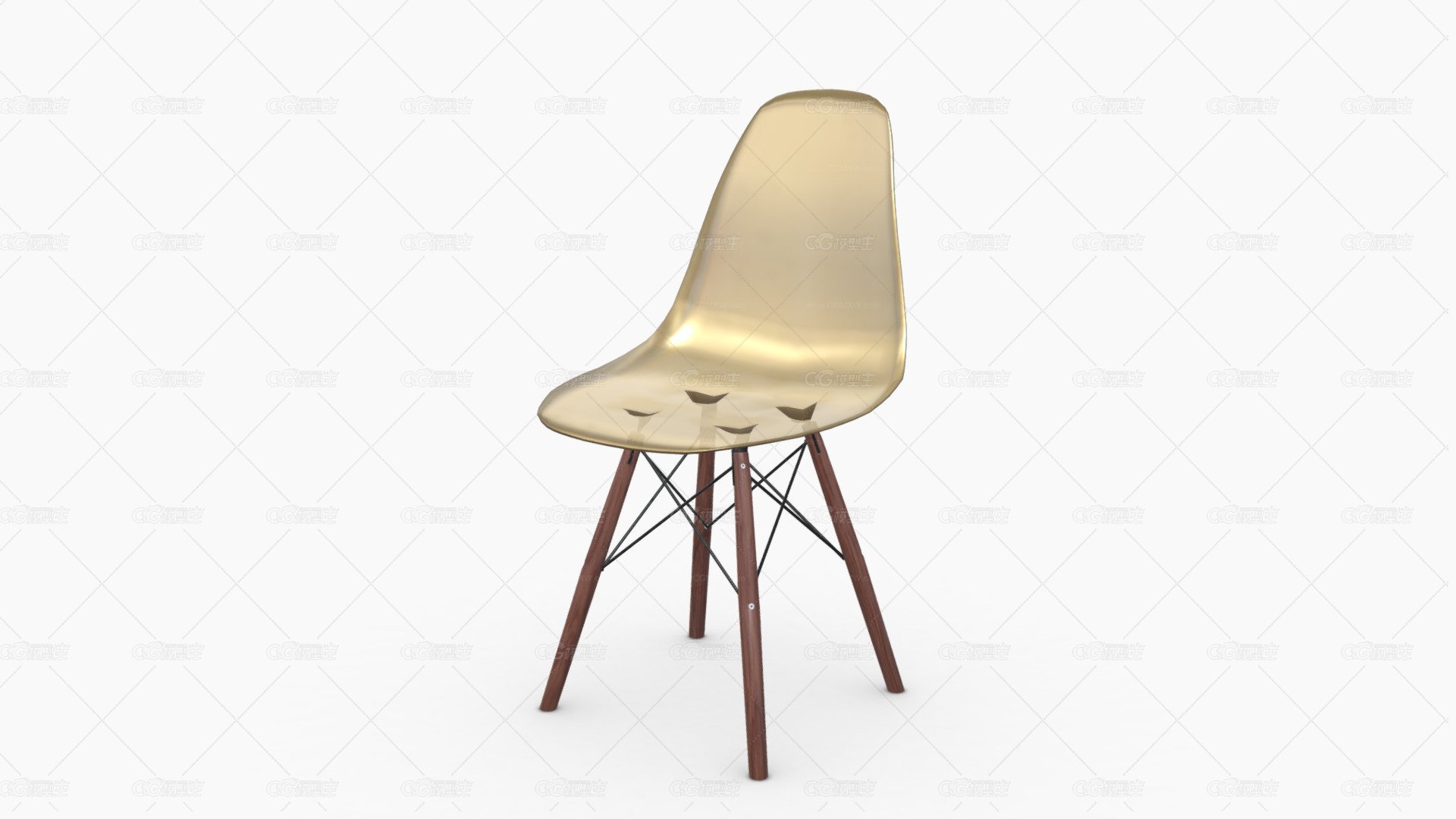 103003 SILLA AUXILIAR EAMES plasticco AMBAR-PATA-1