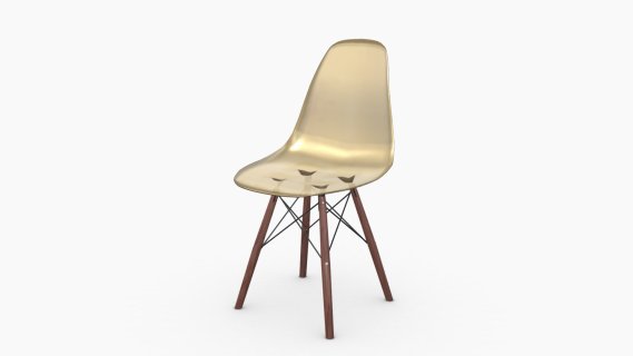 103003 SILLA AUXILIAR EAMES plasticco AMBAR-PATA