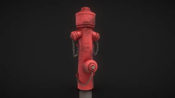 消防栓VAG 2（低聚）红色和玫瑰色1
