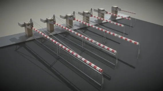 现代铁路护栏组（WIP-6）