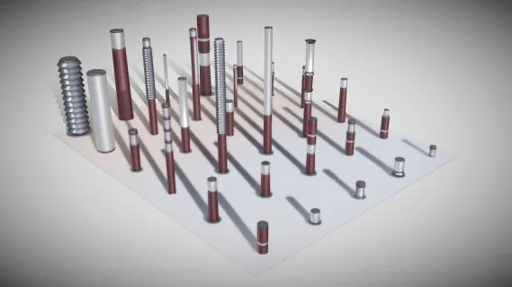 暗红色灯柱（低多边形）路灯9