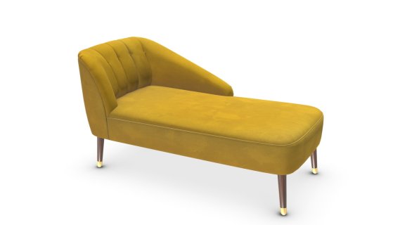 Margot RHFChaise Longue，古董金丝绒