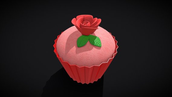 玫瑰色Cup_Cake_FBX