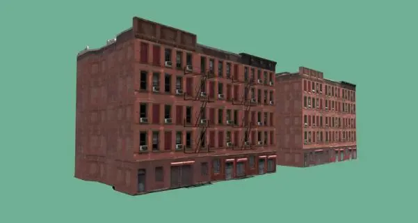 纽约风格的建筑 西方建筑 公寓楼 现代住宅楼 楼房建筑 居民楼