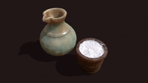 中世纪_ClayJug_WoodPail