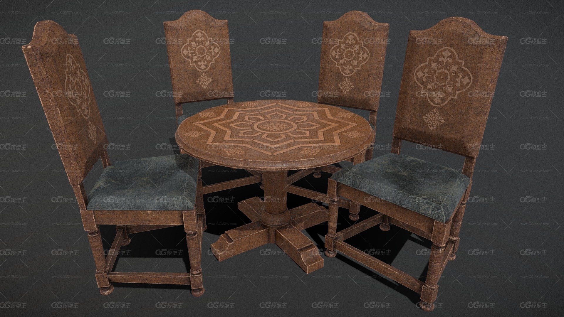 Round_Table_and_Chairs_FBX-1