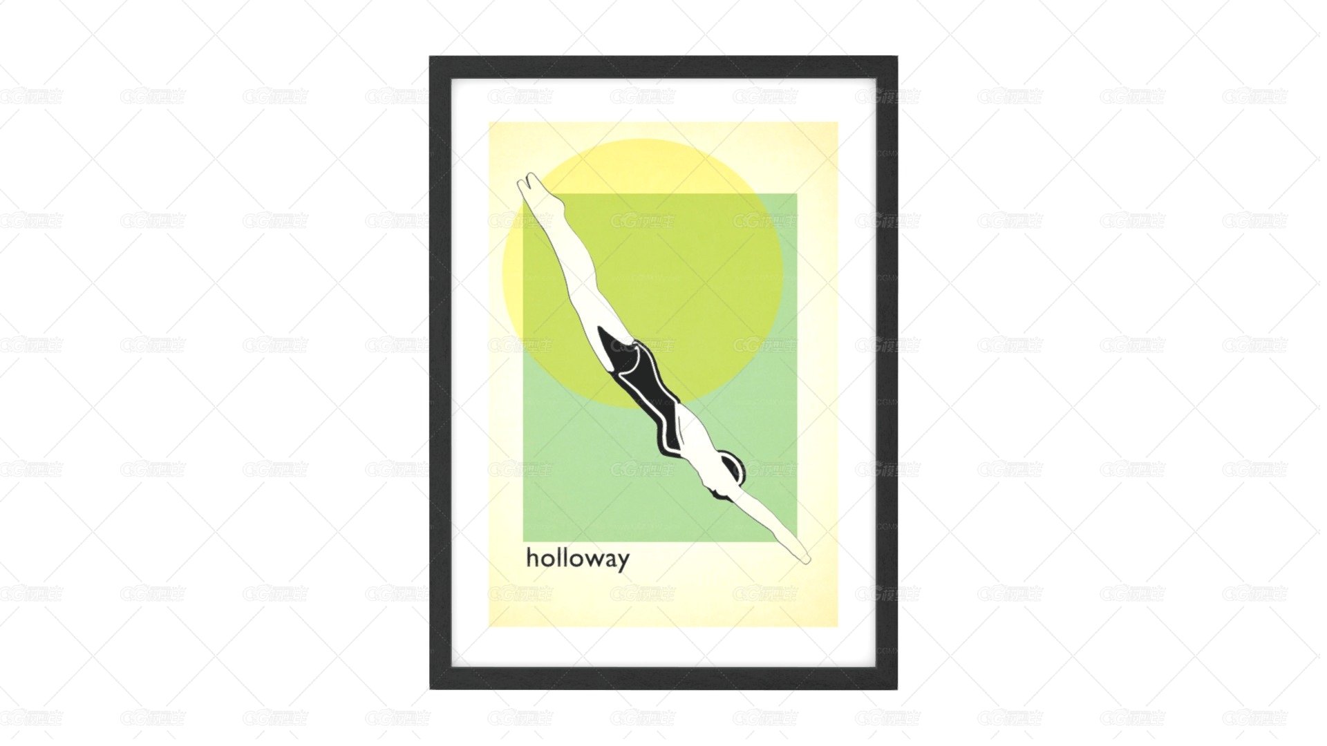 Holloway Lido by Indie Prints，48 x 65cm-1