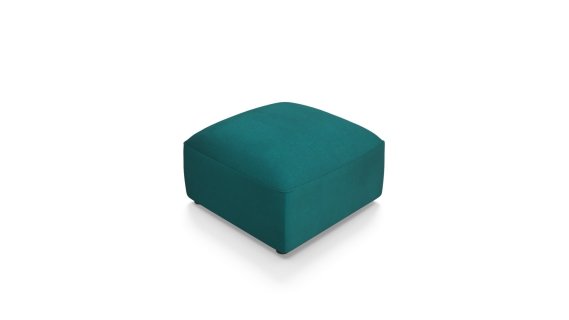 Juno Modular Ottoman，Seafoam Blue Velvet