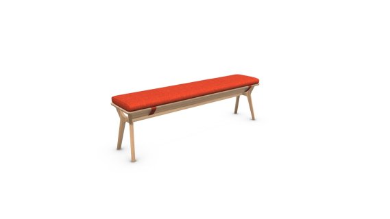 Jenson Bench，深色橡木和矿物蓝