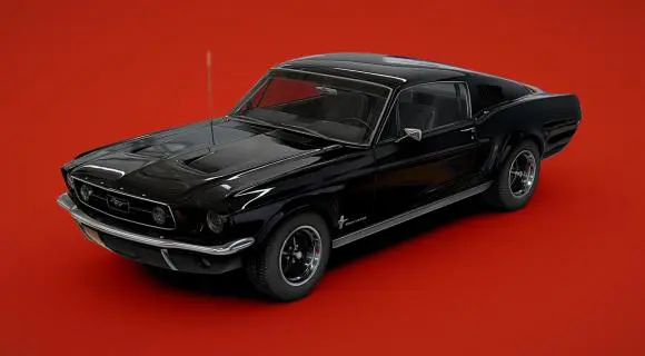福特野马Fastback 1967汽车 野马跑车 复古汽车 老式汽车 福特汽车 赛车