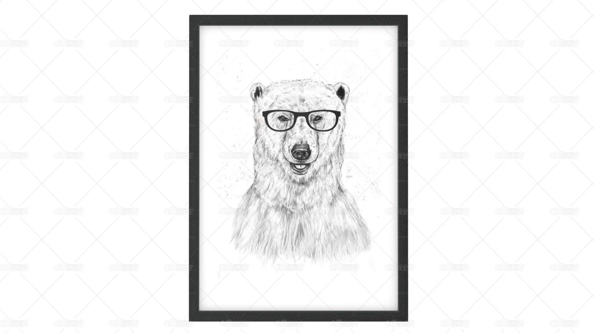 Geek Bear动物插图，30 x 42厘米-1