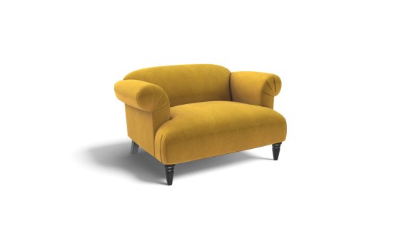 Claudia Loveseat，古董金丝绒