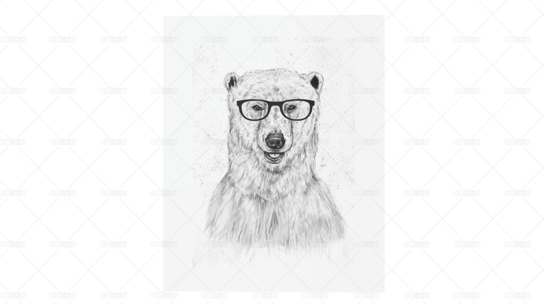 Balazs Solti的Geek Bear，40 x 50厘米-1