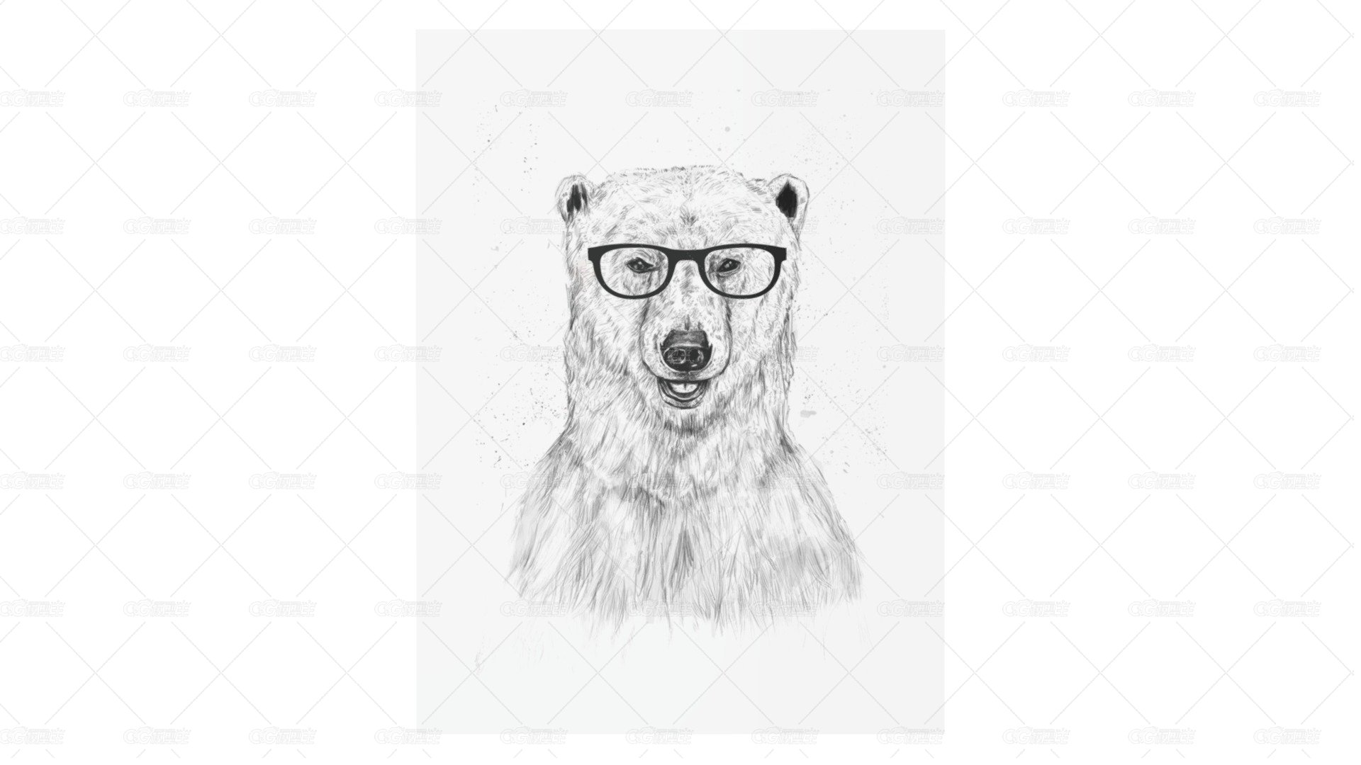 Balazs Solti的Geek Bear，30 x 40厘米-1