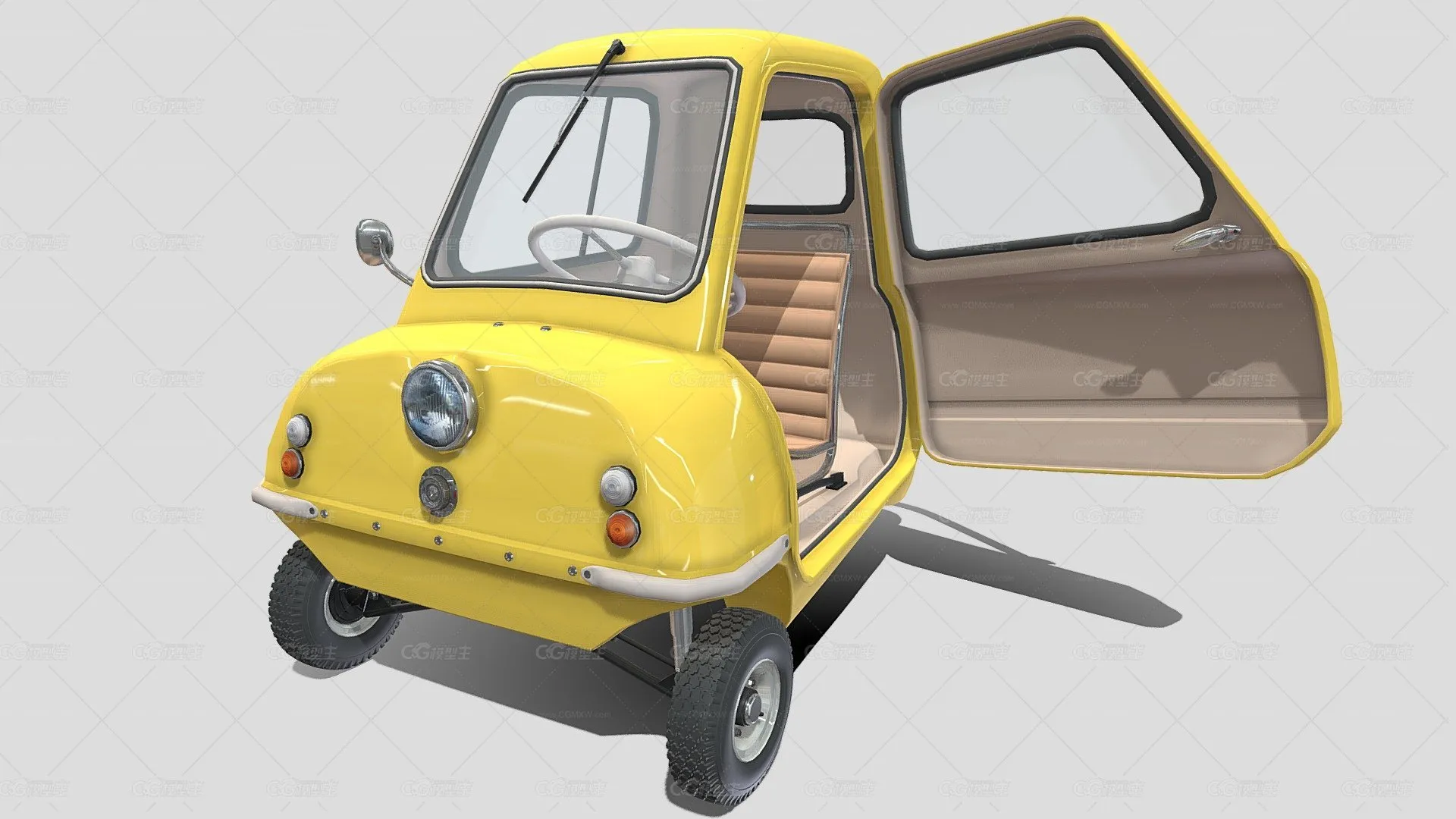 通用50cc微型车，带内部和底盘-1