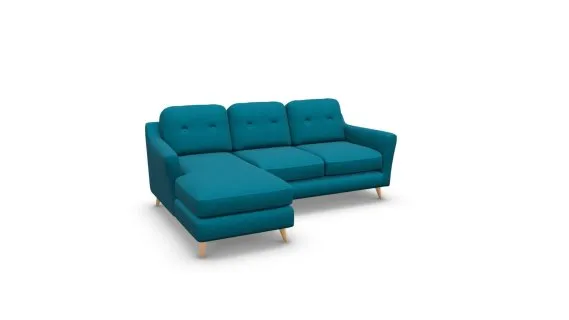 Rufus LHF Chaise End Corner沙发，Rich Azure