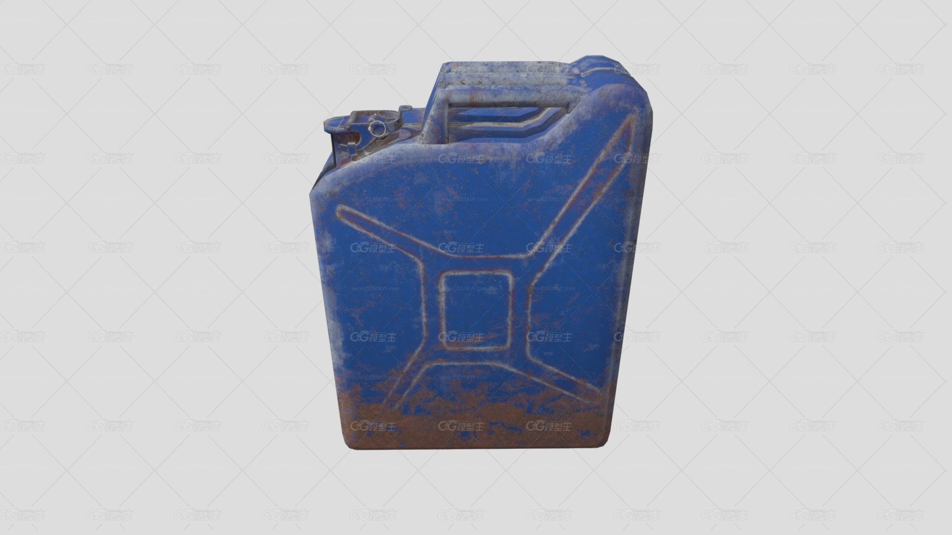 Jerry Can Low Poly Weathered 3 PBR-1