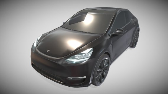 带底盘的特斯拉Model Y AWD黑色