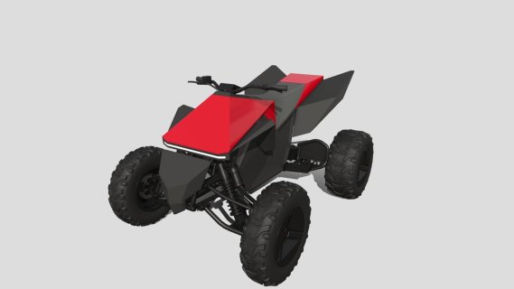 特斯拉Cyberquad ATV红色