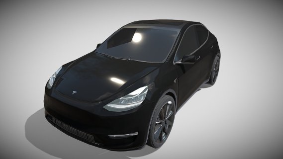 带底盘的特斯拉Model Y RWD黑色