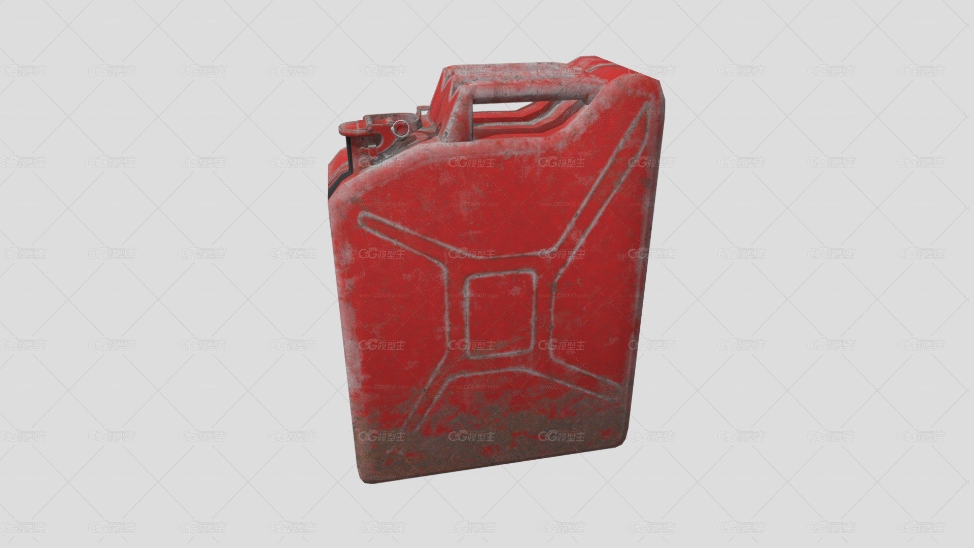 Jerry Can Low Poly Weathered 2 PBR-1