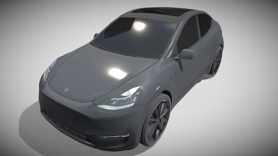 特斯拉Model Y RWD午夜银色和底盘