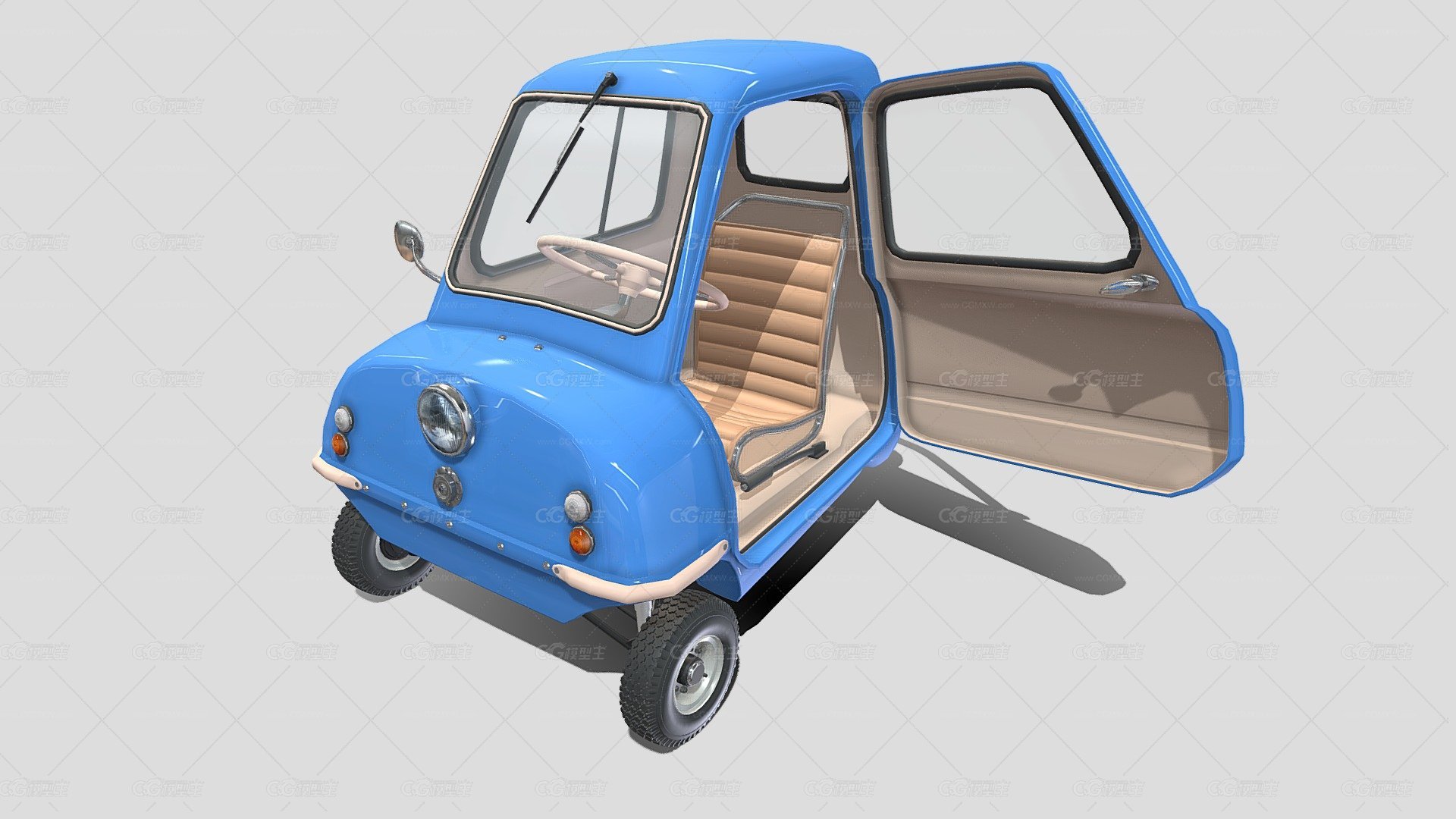 Peel P50 Blue，带内饰和底盘-1