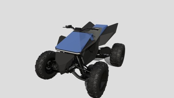 特斯拉Cyberquad ATV蓝色