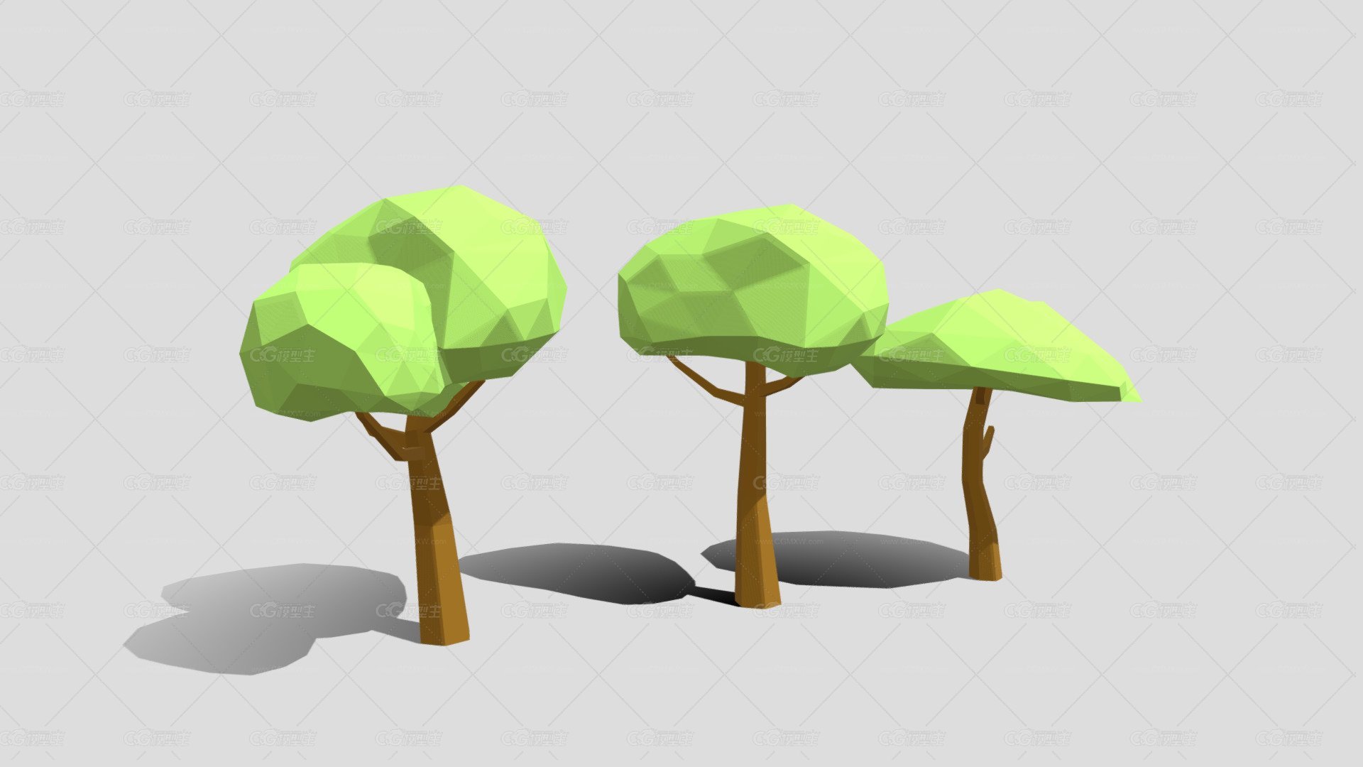 Lowpoly Trees-本月免费模型-1